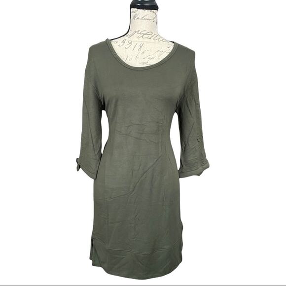 Daily Ritual Green Super Soft Stretch Cloth Dress X-Small NWT - Picture 3 of 3
